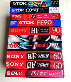 10 Musicassette Misto 1 (TDK, Sony, Maxell, Emtec)