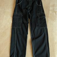 Jeans cargo neri Bershka, taglia S/36