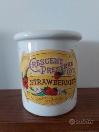 Contenitore in ceramica decorata per vaso