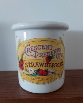 Contenitore in ceramica decorata per vaso