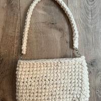 Borsa all’uncinetto a spalla Bianca