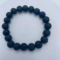 Braccialetto In Pietra Lavica Unisex  Nuovo