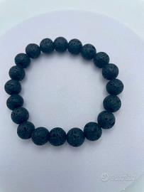 Braccialetto In Pietra Lavica Unisex  Nuovo