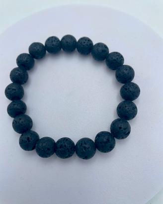 Braccialetto In Pietra Lavica Unisex  Nuovo