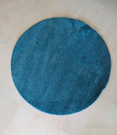 tappeto tondo 130cm Ikea ADUM blu