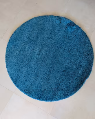 tappeto tondo 130cm Ikea ADUM blu