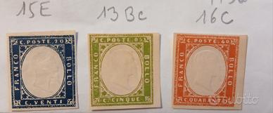 Antichi stati Sardegna- 3 fancobolli nuovi