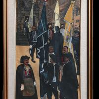 Giuseppe Biasi grande quadro processione sarda