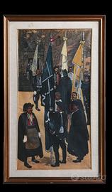 Giuseppe Biasi grande quadro processione sarda