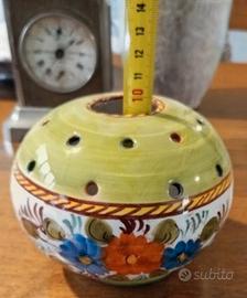 Vaso di fiori artigianale Deruta dipinto