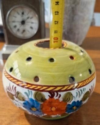Vaso di fiori artigianale Deruta dipinto