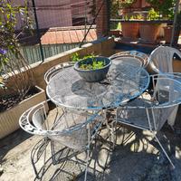 tavolo e sedie ferro battuto 