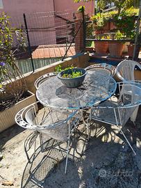 tavolo e sedie ferro battuto 