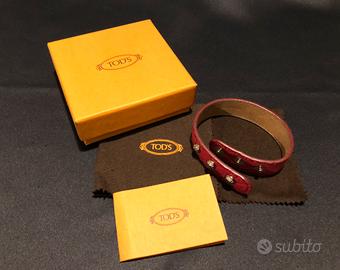 Bracciale originale Tod's in pelle fucsia