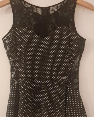 Top con peplo in tessuto e pizzo originale Guess