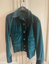 Giacca di velluto verde