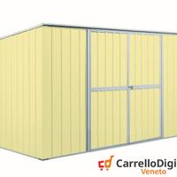 Casetta giardino in Acciaio 345x186cm - 6mq beige