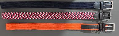 SET 3 Cinture Elastiche Intrecciate Uomo