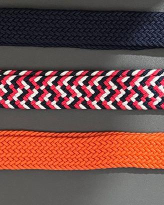 SET 3 Cinture Elastiche Intrecciate Uomo