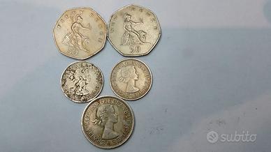 lotto di 14 monete inglesi