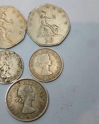lotto di 14 monete inglesi