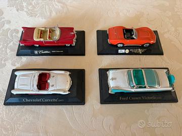 4 modellini auto americane da collezione