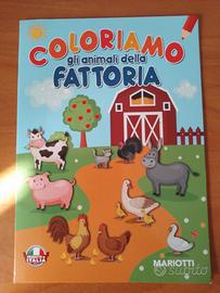 libro "coloriamo gli animali della fattoria"