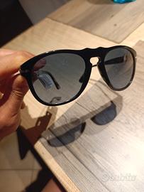 Persol 649 nero con lenti blu polarizzate