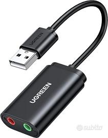 UGREEN Scheda Audio USB Esterna Adattatore Jack3.5