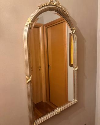 Specchio cornice in legno foglia oro