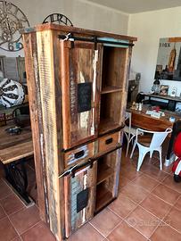 Dispensa legno massello ante scorrevoli