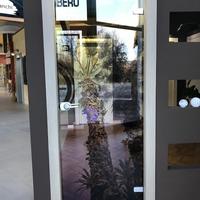 Porta interna tutta vetro decorato mod. Palma