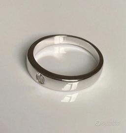 Anello  uomo in argento con Moissanite