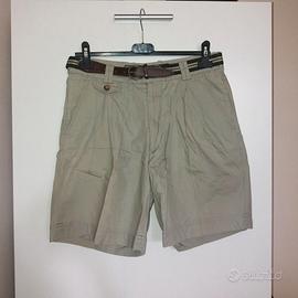 Pantaloncini corti uomo beige in cotone t. 48