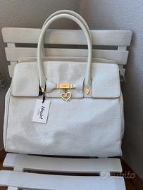 Borsa a mano hand bag Blugirl bianca effetto cocco