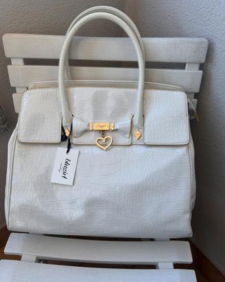 Borsa a mano hand bag Blugirl bianca effetto cocco