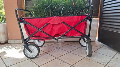 carrellino spiaggia colore rosso
