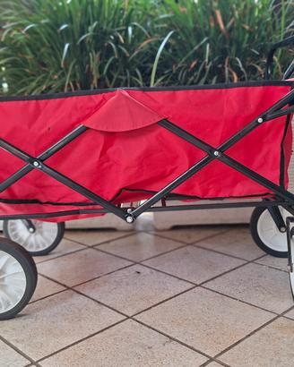 carrellino spiaggia colore rosso