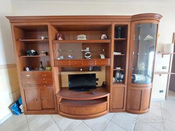 Parete attrezzata stile classico in ciliegio