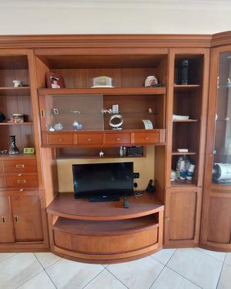 Parete attrezzata stile classico in ciliegio