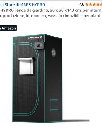 Growbox marshydro + Lampada Niello + Ventilatore