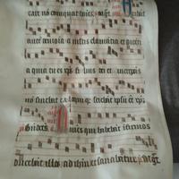 grande foglio da antifonario da cattedrale XV sec.