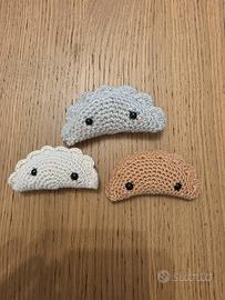 3 mini peluche a forma di raviolo cinese