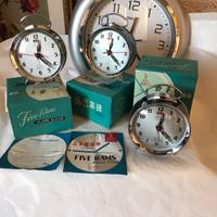 SVEGLIA VINTAGE FIVE RAMS NEW IN BOX ANNI 70/80