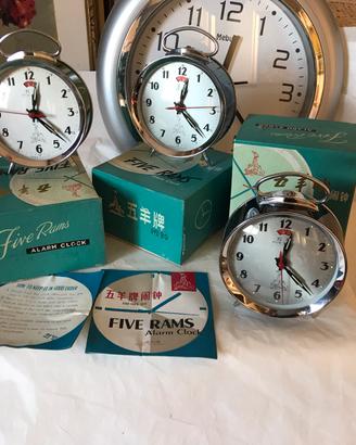 SVEGLIA VINTAGE FIVE RAMS NEW IN BOX ANNI 70/80