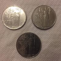 Monete 100 Lire Minerva '64 - '79 - '87