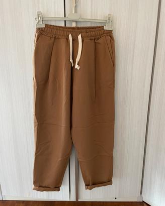 Pantalone morbido marrone