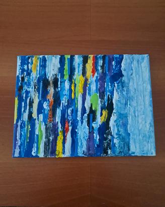 Quadro su tela dipinto a mano, cm. 20x25