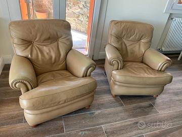 Coppia Poltrone Frau Dream anni 80 pelle.
