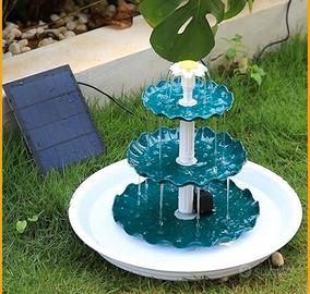 Fontana da esterno alimentata a pannelli solari